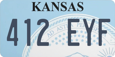 KS license plate 412EYF