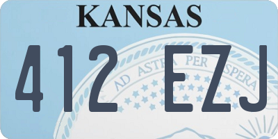 KS license plate 412EZJ