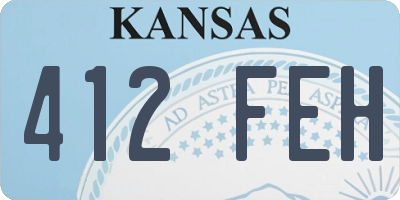 KS license plate 412FEH