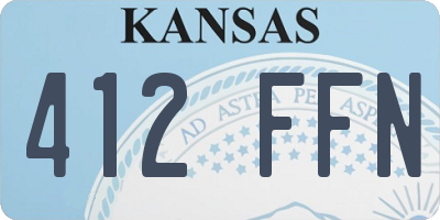 KS license plate 412FFN