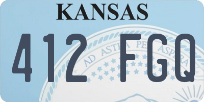 KS license plate 412FGQ