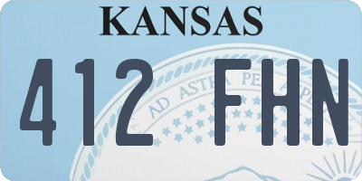 KS license plate 412FHN
