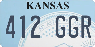 KS license plate 412GGR