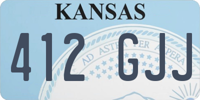 KS license plate 412GJJ