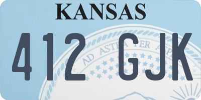 KS license plate 412GJK