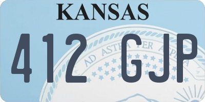 KS license plate 412GJP