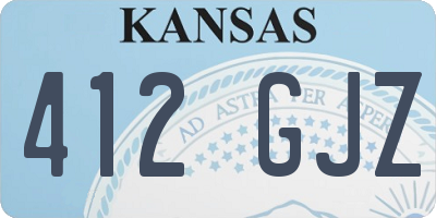 KS license plate 412GJZ