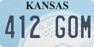 KS license plate 412GOM