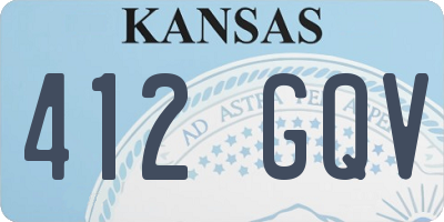 KS license plate 412GQV