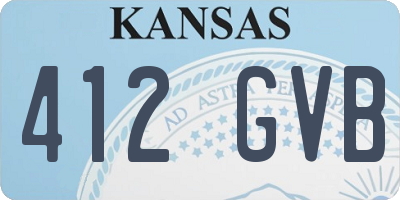 KS license plate 412GVB