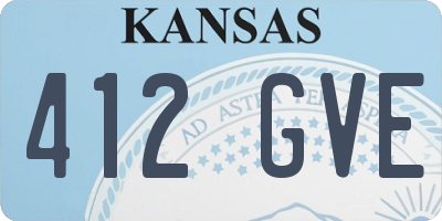 KS license plate 412GVE