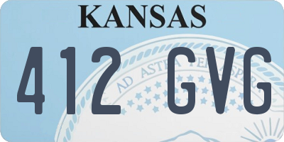 KS license plate 412GVG