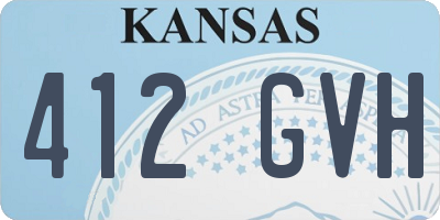 KS license plate 412GVH