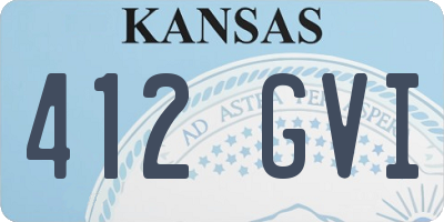 KS license plate 412GVI