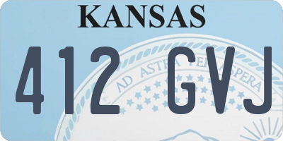 KS license plate 412GVJ