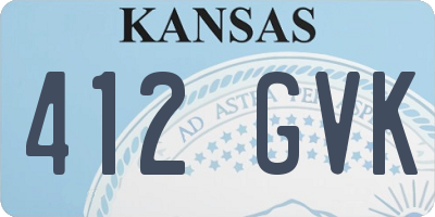 KS license plate 412GVK