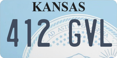 KS license plate 412GVL