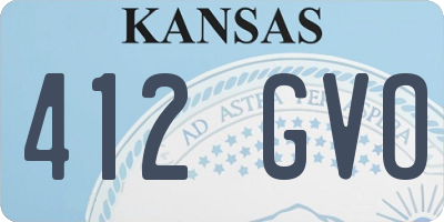 KS license plate 412GVO