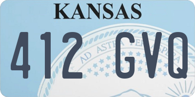 KS license plate 412GVQ