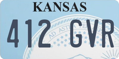 KS license plate 412GVR