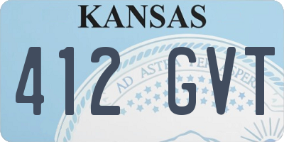 KS license plate 412GVT