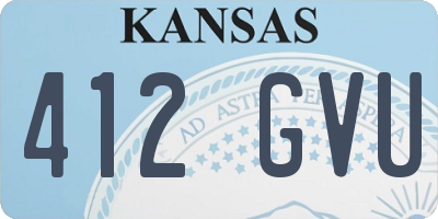 KS license plate 412GVU