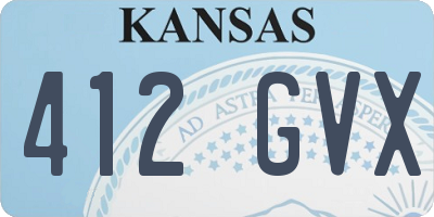 KS license plate 412GVX