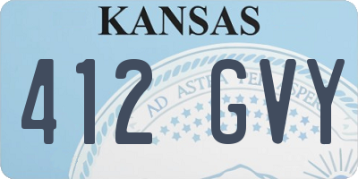 KS license plate 412GVY