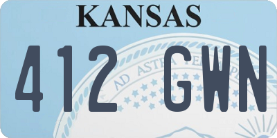 KS license plate 412GWN