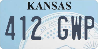 KS license plate 412GWP