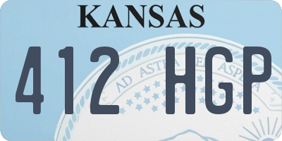 KS license plate 412HGP