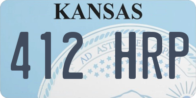 KS license plate 412HRP