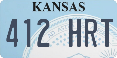 KS license plate 412HRT