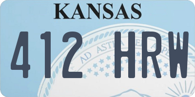 KS license plate 412HRW