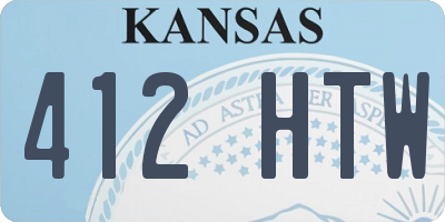 KS license plate 412HTW