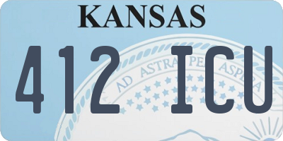 KS license plate 412ICU