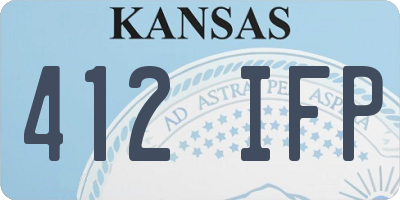 KS license plate 412IFP