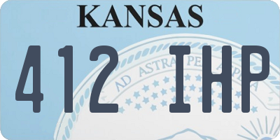 KS license plate 412IHP