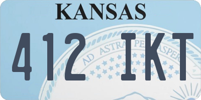 KS license plate 412IKT