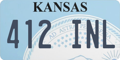 KS license plate 412INL
