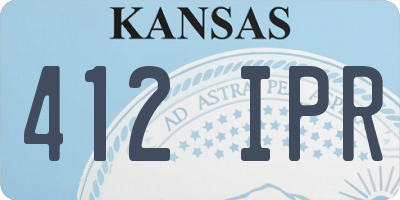 KS license plate 412IPR