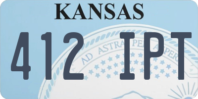 KS license plate 412IPT