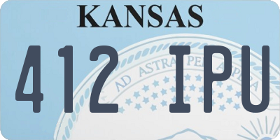 KS license plate 412IPU