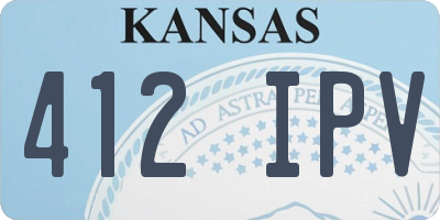 KS license plate 412IPV