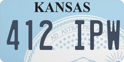 KS license plate 412IPW