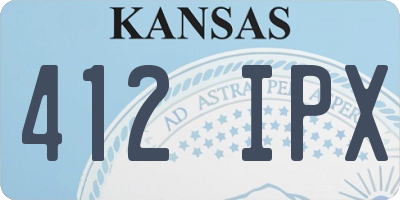 KS license plate 412IPX