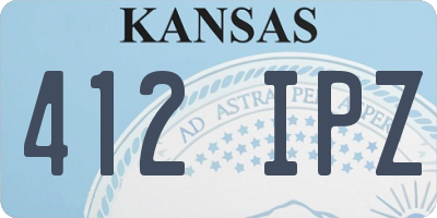 KS license plate 412IPZ