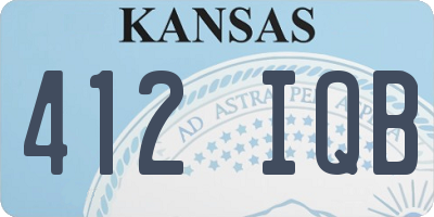 KS license plate 412IQB
