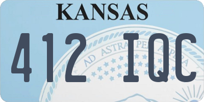 KS license plate 412IQC