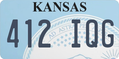 KS license plate 412IQG